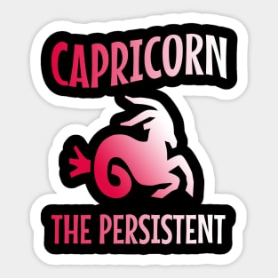 Capricorn the persistent Sticker